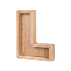Piggy Bank Personalized Letter Sustainable Wood & Acrylic
