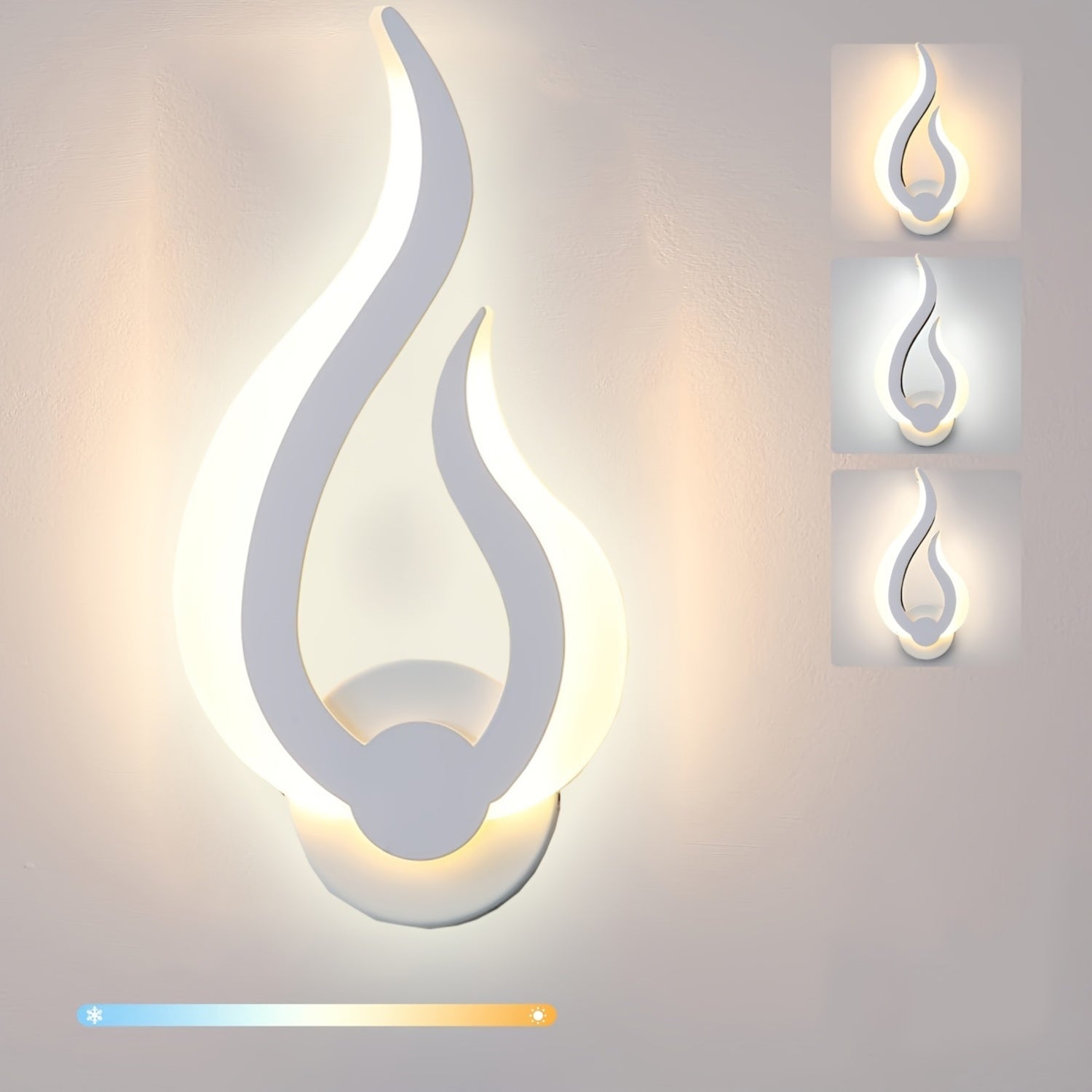 10W Warm White Wall Sconce with Modern Flame LED Design