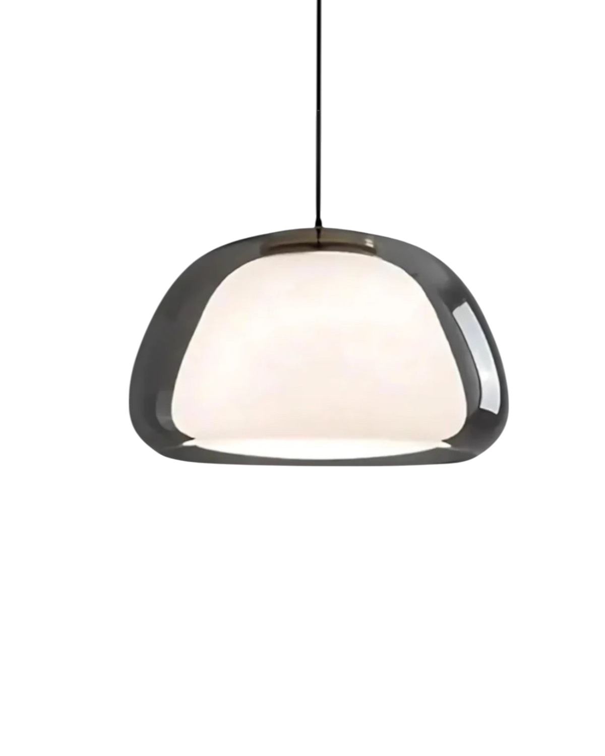 Frosted & Translucent Glass Dome Pendant Light