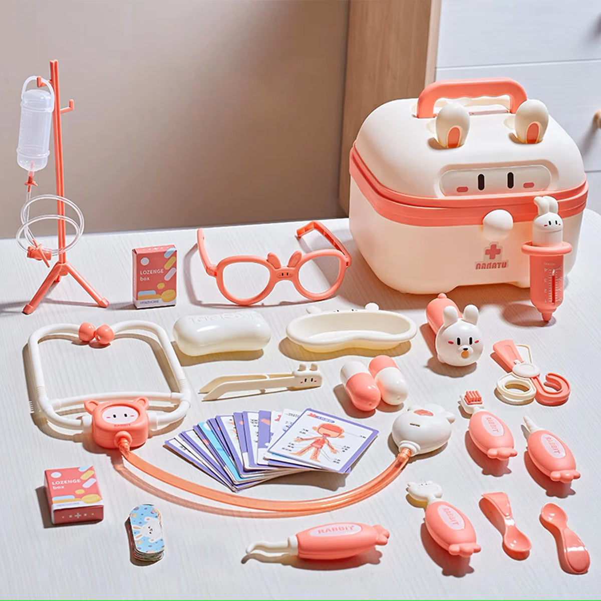 Kids Doctor Play Set Sound & Light Realistic Accessories