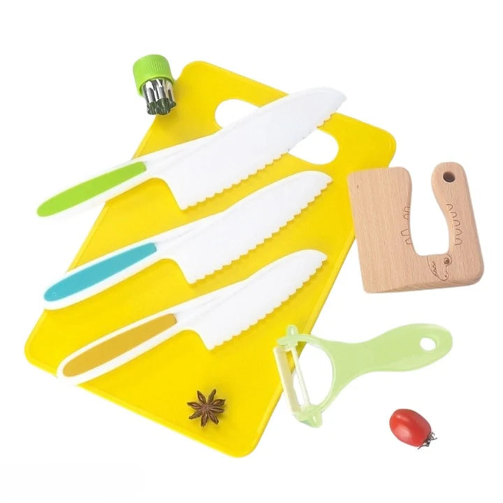 Kids Kitchen Set Non-Toxic Tools & Recipe Cards