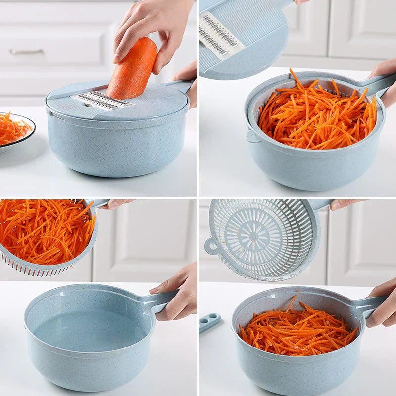 Vegetable Slicer 12-in-1 Stainless Steel Blades