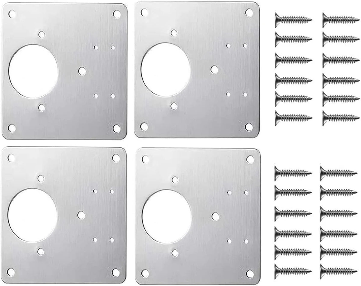 Cabinet Hinge Mounting Plate Stainless Steel Brushed Finish