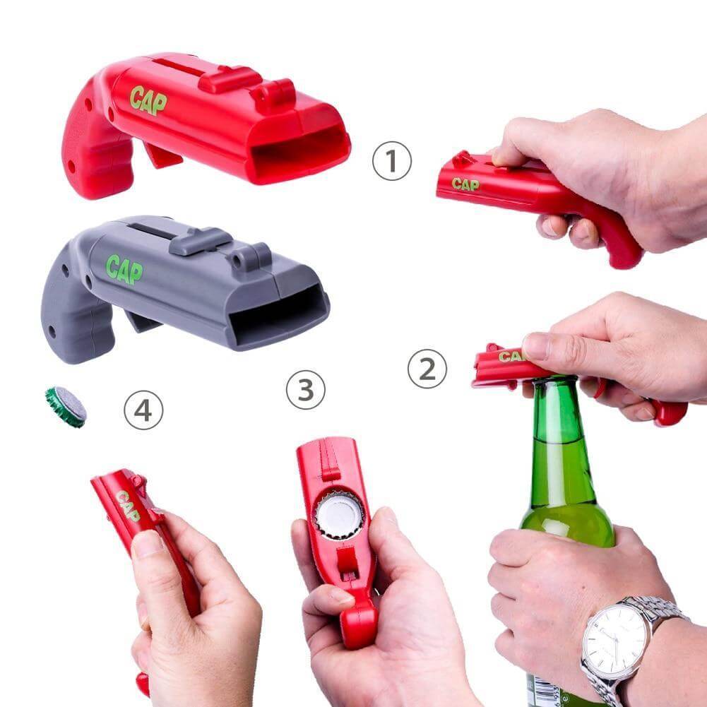 Bottle Opener Cap-Launching Up To 52.5 Feet Pocket-Sized