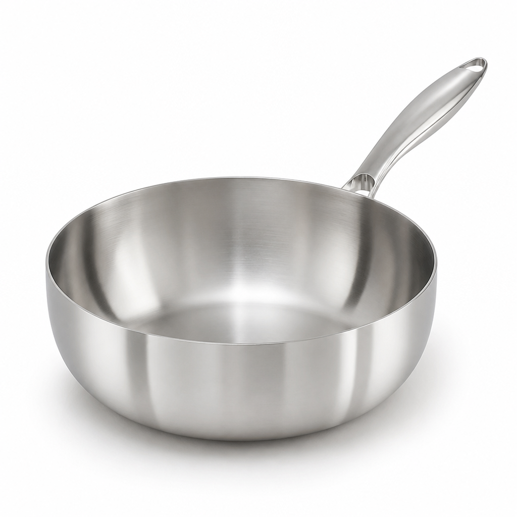 Coating-Free Non-Stick 304 Stainless Steel Frying Pan (26 cm)