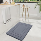 Absorbent Coral Fleece & Non-Slip Bath Mat (Elongated)