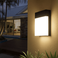 Motion Sensor Outdoor Wall Light with Flat Panel Design