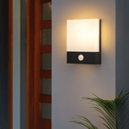 Motion Sensor Outdoor Wall Light with Flat Panel Design
