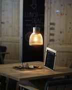Concrete-Look Ceiling-Mount Pendant Light