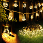 Solar-Powered Metal Outdoor String Lights (8 Modes)