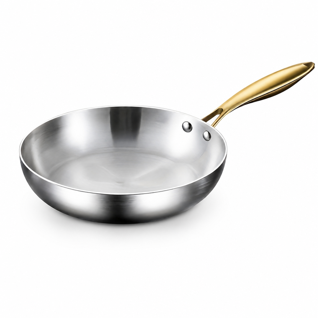 316 Stainless Steel Three-Layer Nonstick Frying Pan (Induction & Oven Safe)