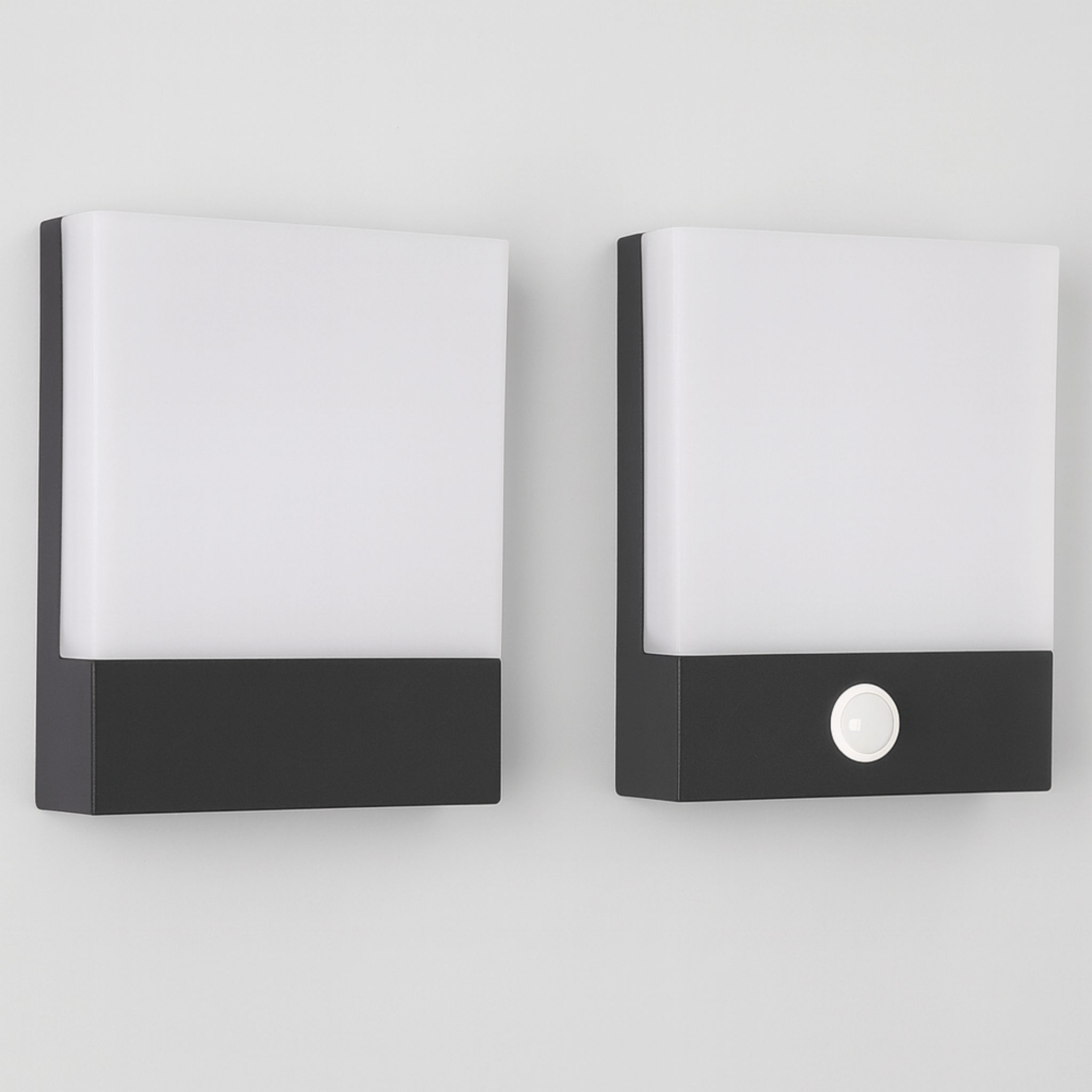 Motion Sensor Outdoor Wall Light with Flat Panel Design