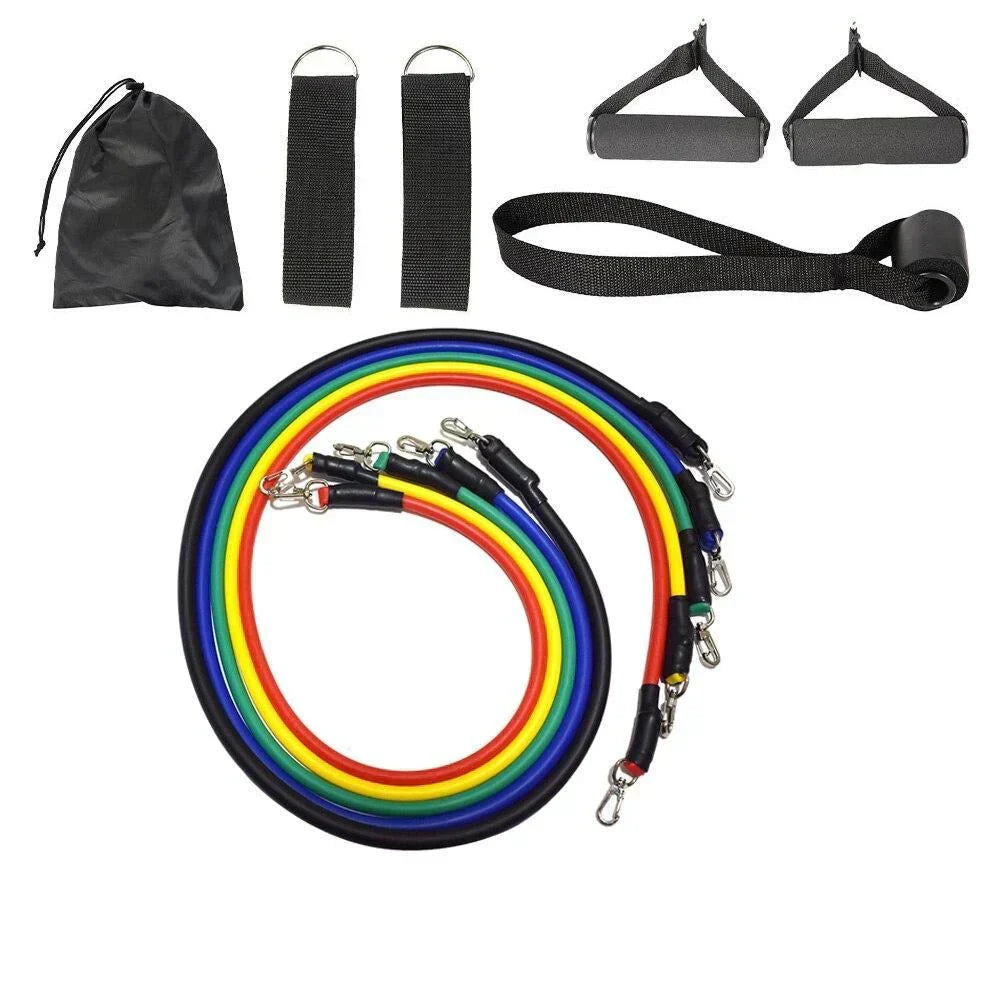 Resistance Band Set Adjustable Latex Bands Handles & Door Anchor