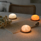 Textured Mineral Rechargeable Bedside Lamp (12-Hour Battery)