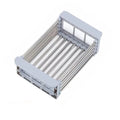 Over-Sink Dish Drainer Adjustable Stainless Steel & Non-Slip