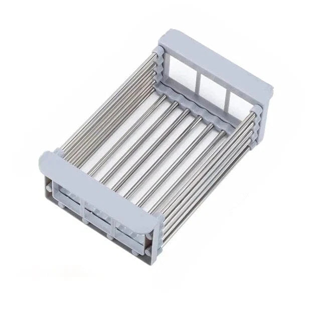 Over-Sink Dish Drainer Adjustable Stainless Steel & Non-Slip