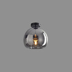 Retro Amber Pendant Light – Vintage Bubble Glass Ceiling Fixture