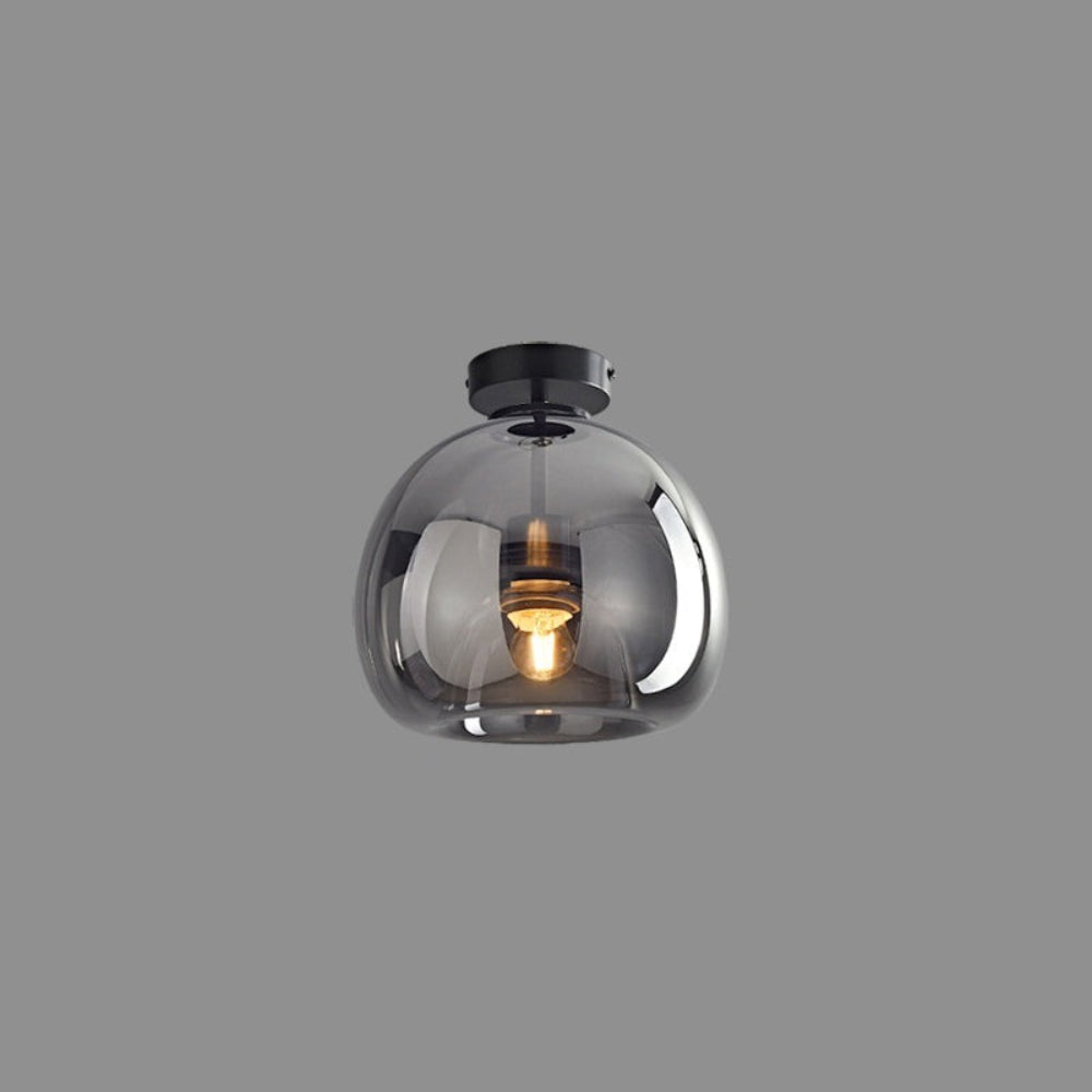Retro Amber Pendant Light – Vintage Bubble Glass Ceiling Fixture