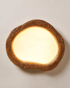 Wood-Look Flush Mount Ceiling Light