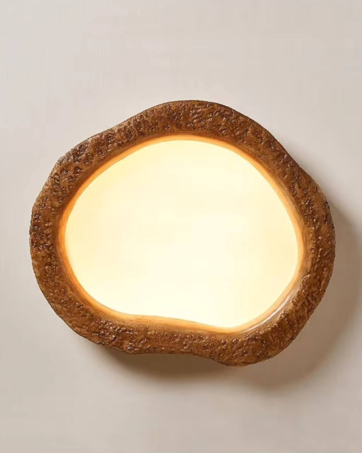 Wood-Look Flush Mount Ceiling Light