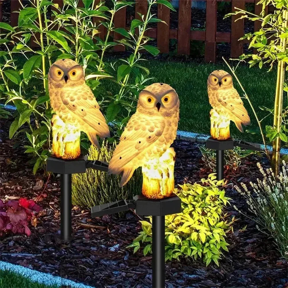 Solar-Powered Dusk-to-Dawn Weatherproof Garden Stake Light (Owl-Shaped)