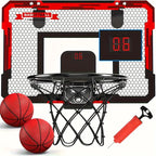 Mini Basketball Hoop Electronic Scoreboard Over-the-Door Includes 2 Balls