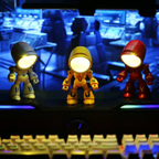 Adjustable Head LED Table Lamp in Robot Design – Plastic Construction