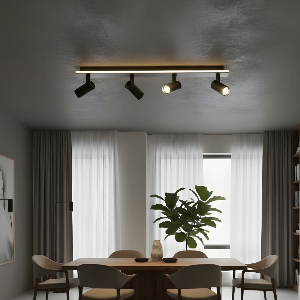 Ceiling Light Fixture with Multiple Spotlights