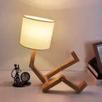 Adjustable Wooden Table Lamp with Unique Design
