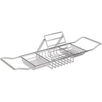 Stainless Steel Bathtub Caddy with Adjustable Features