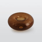 Amber Glass Flush Mount Fixture - Art Deco Style Globe Ceiling Light
