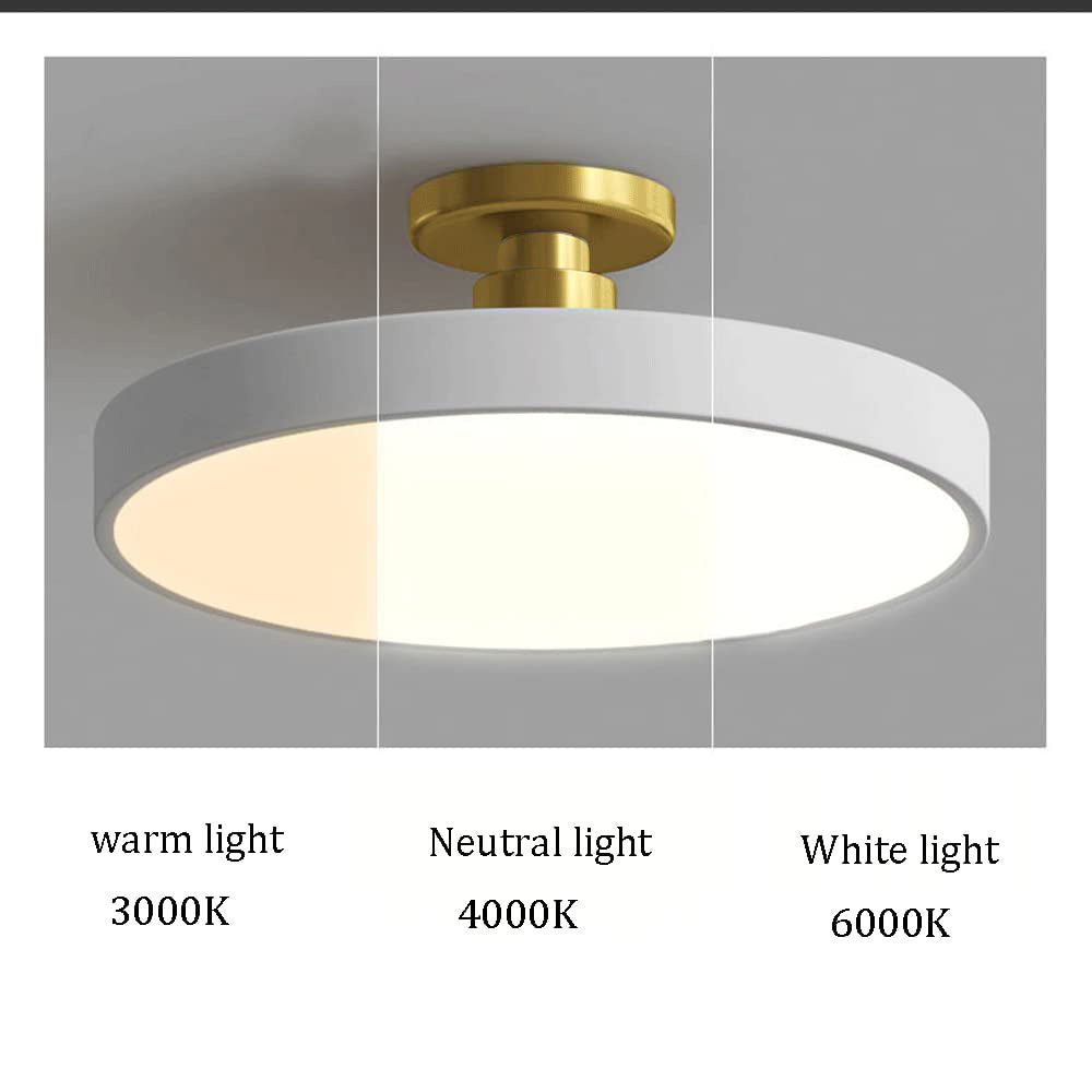 Stylish Dual-Tone LED Ceiling Fixture with Remote Dimming