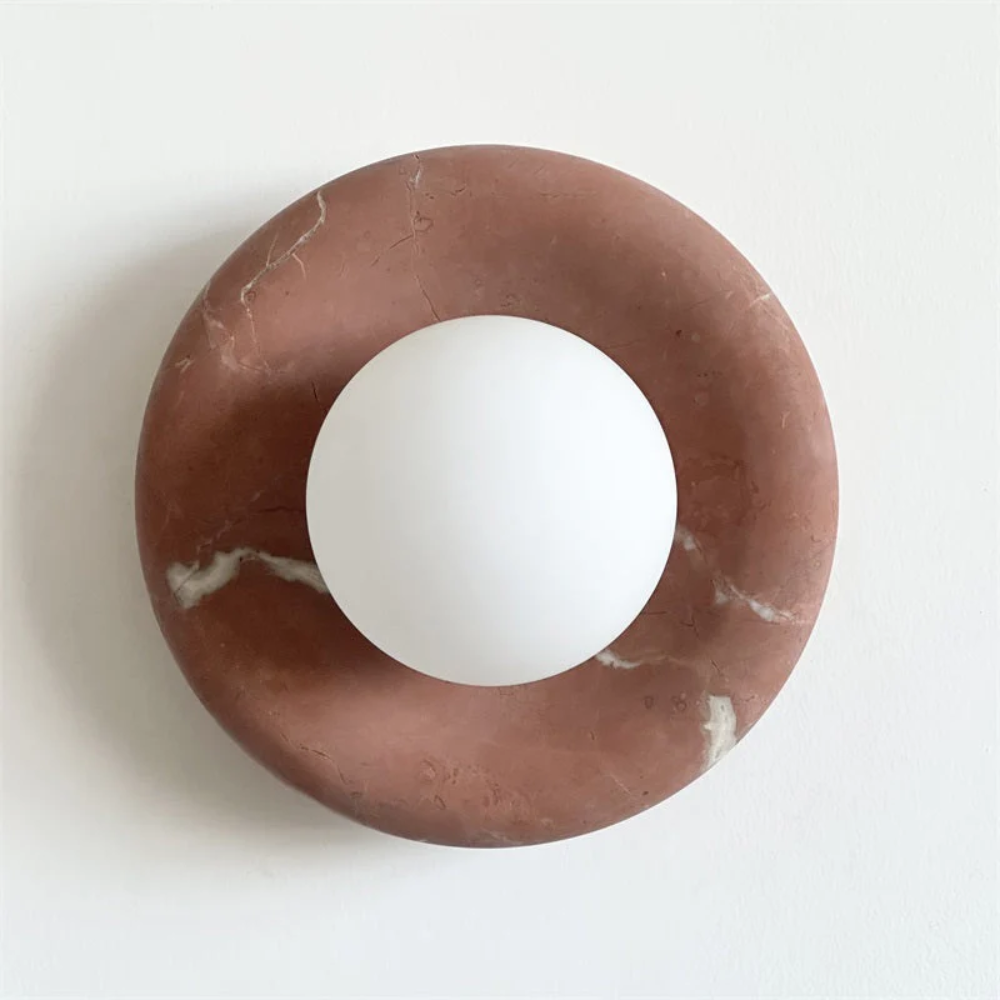 Elegant Indoor LED Wall Light Fixture - Modern Marble Sconce