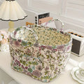 Retro Floral Pattern Storage Basket for Organizing