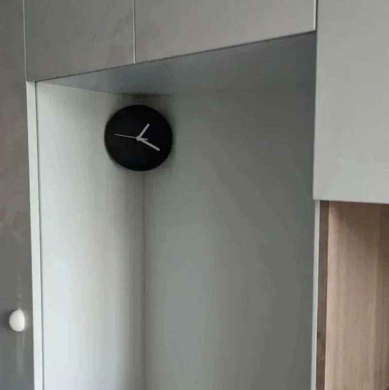 Chic Orange Corner Wall Clock for Modern Homes