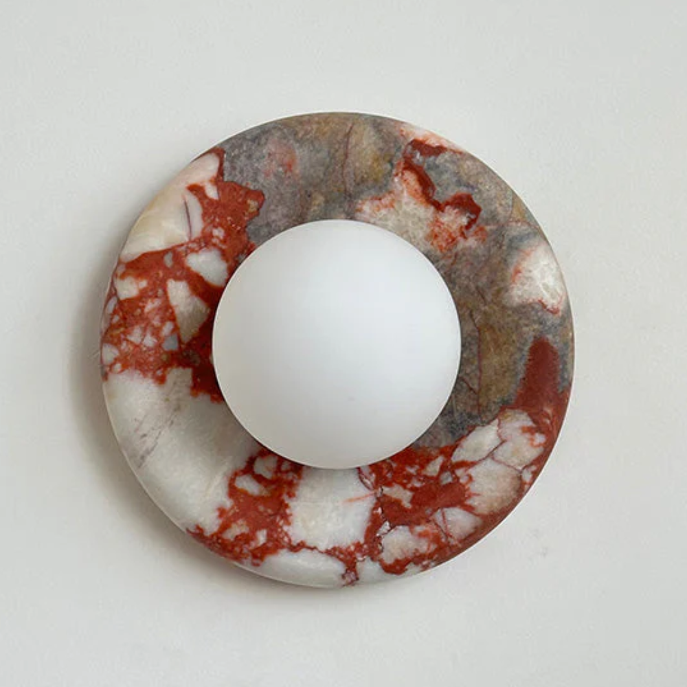 Elegant Indoor LED Wall Light Fixture - Modern Marble Sconce