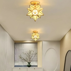 Geometric Star Light Fixture – Elegant LED Ceiling Lamp