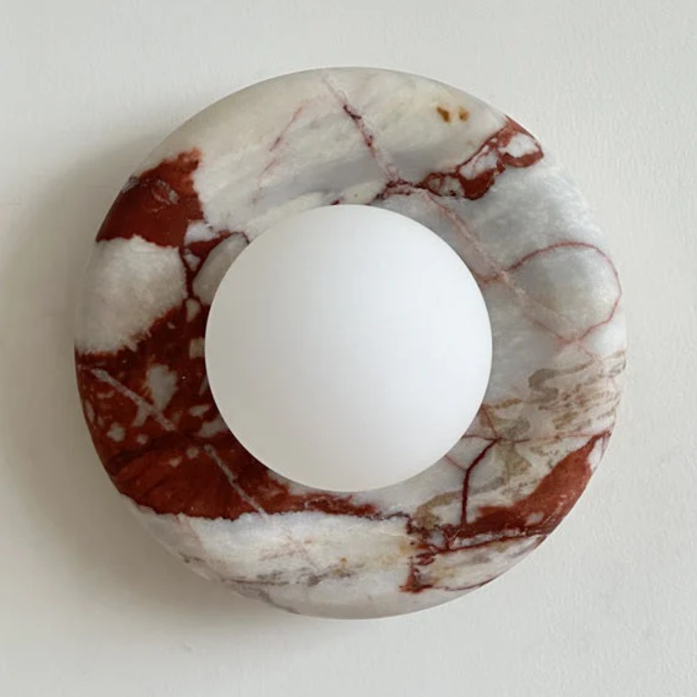 Elegant Indoor LED Wall Light Fixture - Modern Marble Sconce