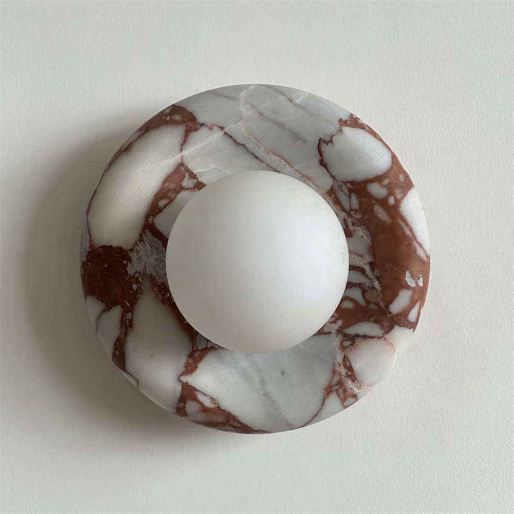 Elegant Indoor LED Wall Light Fixture - Modern Marble Sconce