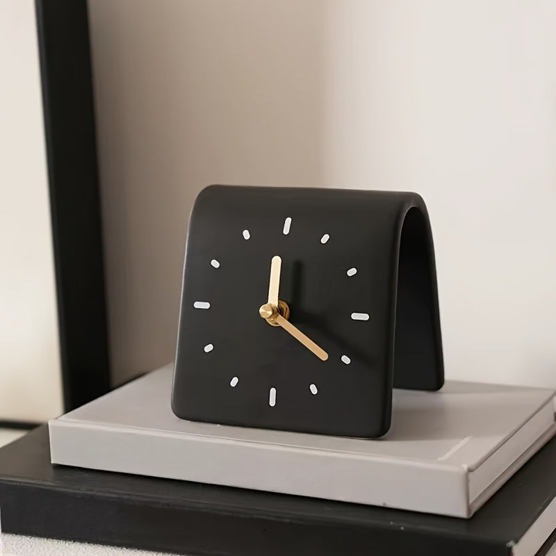 Tranquil Timekeeper: Modern Ceramic Desk Clock for Any Space