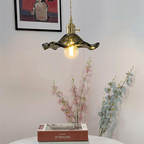 Hibiscus Floral Pendant Light in Vintage Style