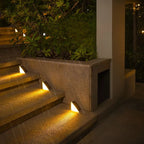 Triangular Design LED Step Lights Powered by Solar Energy for Outdoor Use