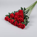 Red Rose Bouquet - Artificial Floral Arrangement for Mother's Day Decor