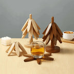 Wooden Coasters Tree-Shaped Walnut Heat-Resistant