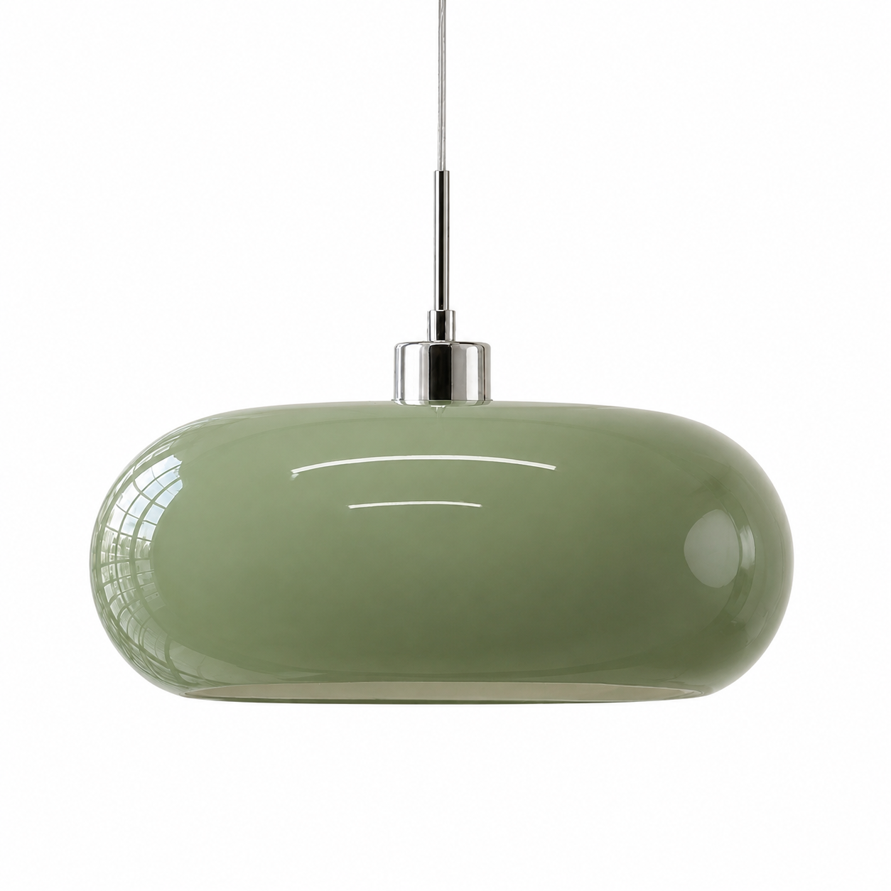 Geometric Transparent Glass Pendant Light (E27 Compatible)