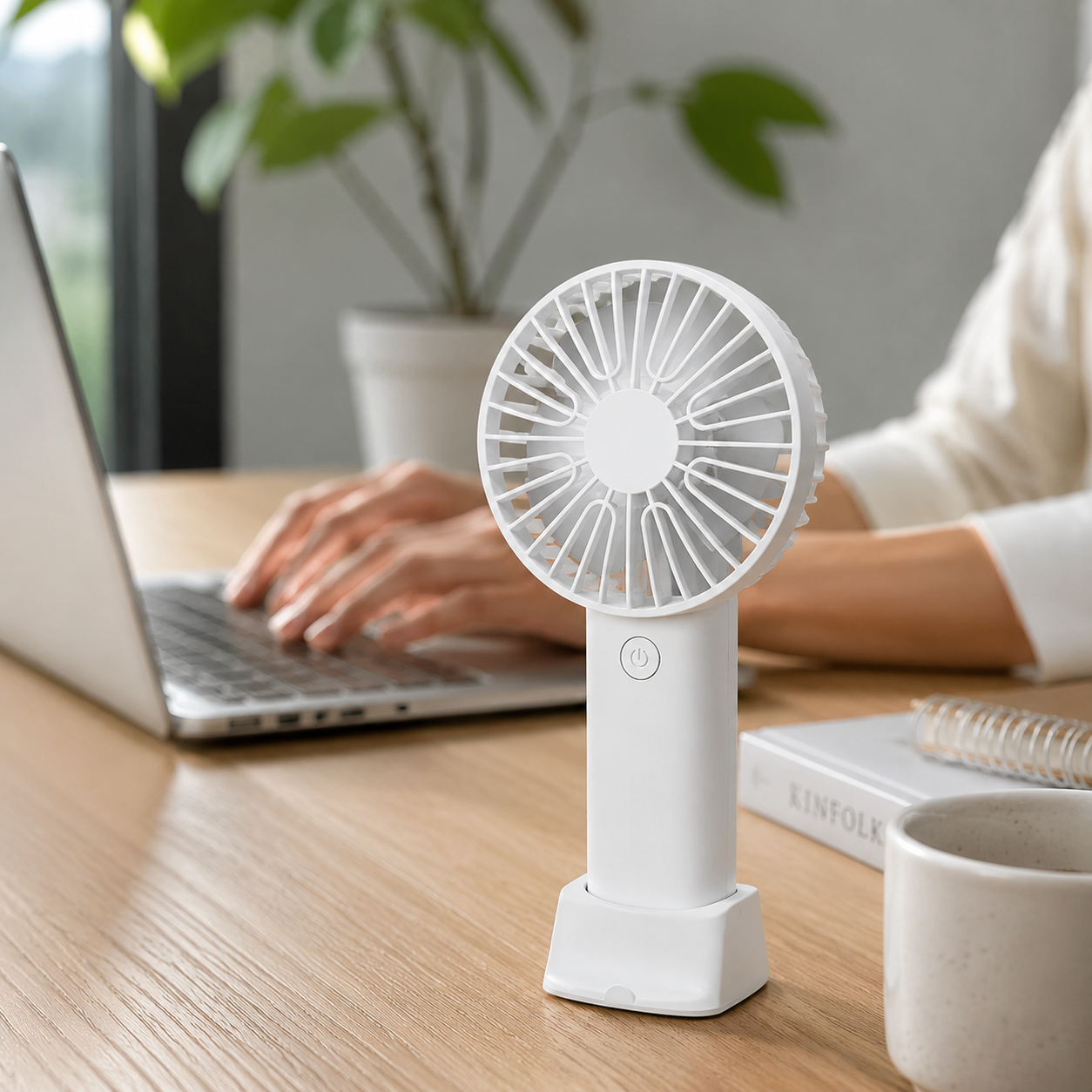 USB-Rechargeable Phone-Holder Mini Desk Fan