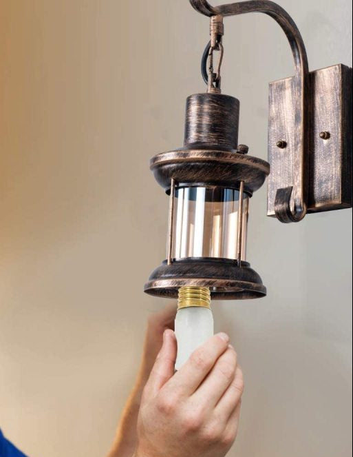Rustic Metal Wall Light Fixture