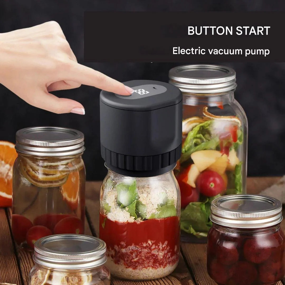 Mason Jar Vacuum Sealer One-Button Airtight Standard & Wide-Mouth