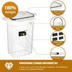 Food Storage Containers Airtight Stackable BPA-Free Set of 7