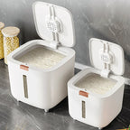 Rice Storage Container Airtight Silicone Seal & Push-Button Dispenser
